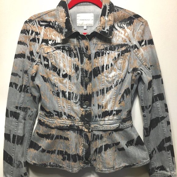 Balmain blazer. Italian 44. Black Silver Tan on grey - Picture 1 of 7